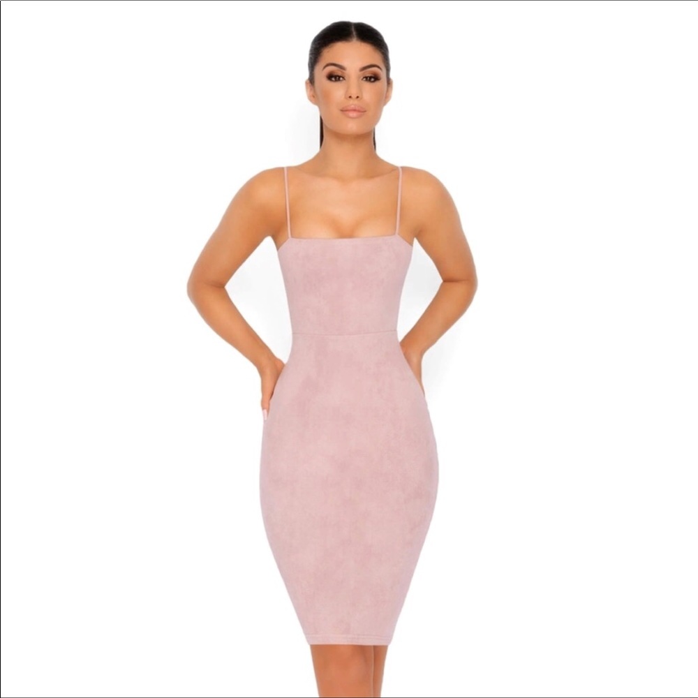 Oh Polly pink suede dress US 4 UK 8